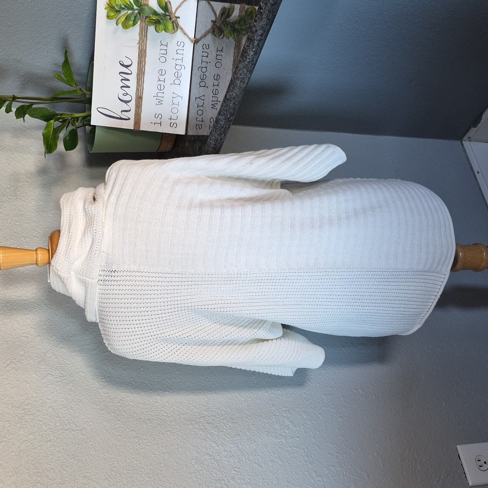 Style & Co. Knit Cowl Neck Winter White Sweater Size M - Picture 3 of 5